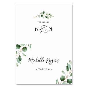 Pliage Eucalyptus Verdure Mariage Cartes de Place