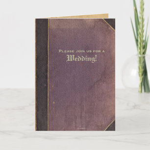 Pliage Vintage Livre violet Invitation photo Maria