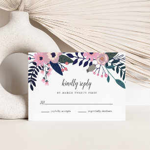 Plomb rose Carte Floral RSVP