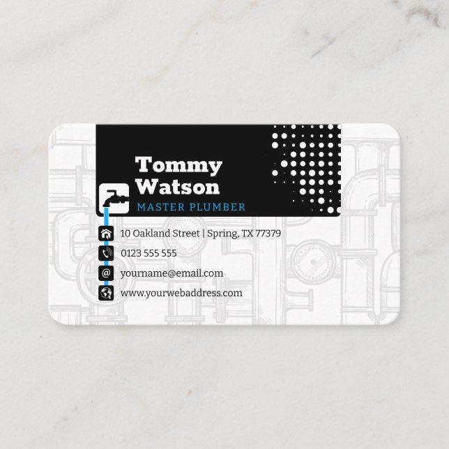 plombier principal | Handy Man Carte de visite (Devant)