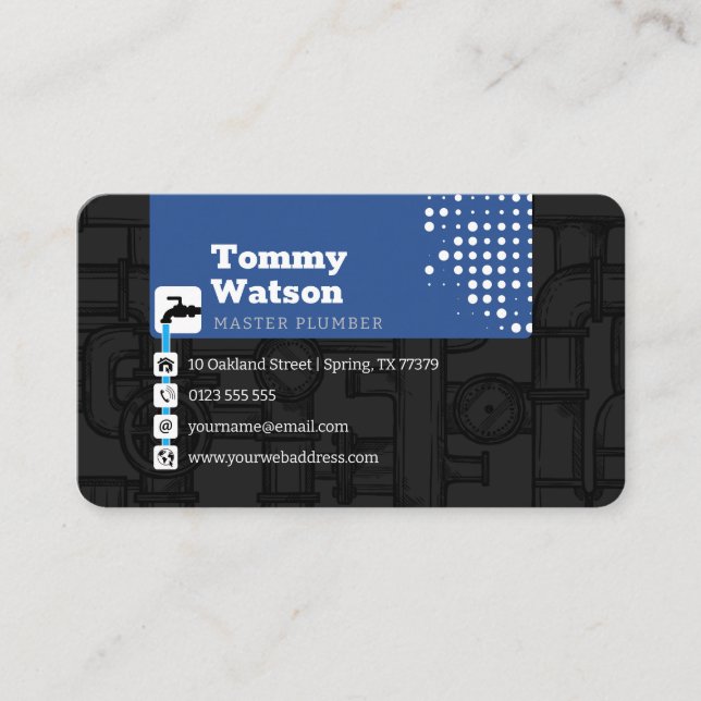 plombier principal | Handy Man Carte de visite (Devant)