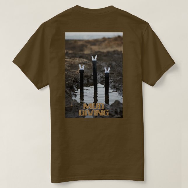 Plongée dans la boue femmes T-shirt marron dos (Design dos)