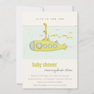 Plongée sous-marine Baby shower Invitation