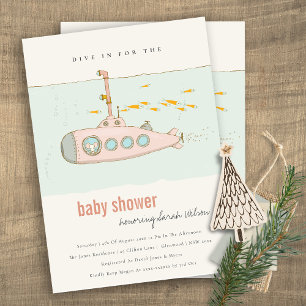 Plongée sous-marine Baby shower Invitation