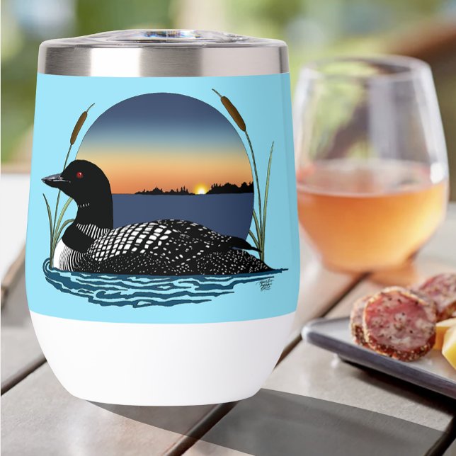 Plongeon commun serein Coucher de soleil Bleu Faun (Créateur téléchargé)