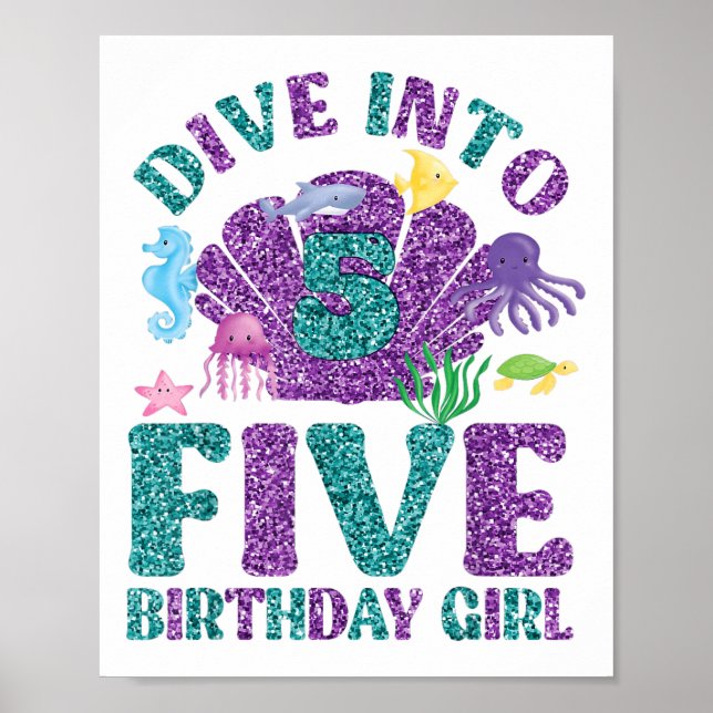 Plongez dans 5 Décorations d'anniversaire fille 5e (Devant)