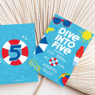 Plongez dans cinq Invitation d'anniversaire, 5e an