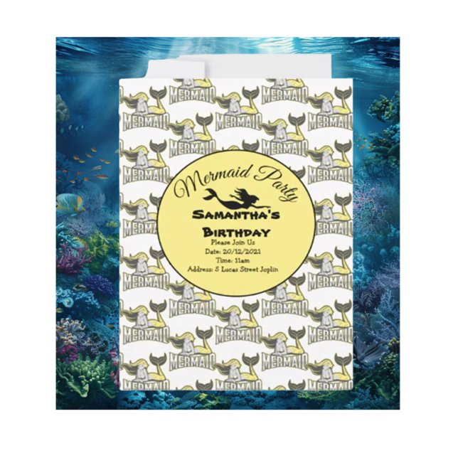 Plongez dans une invitation magique à la Fête de l (Dive into a Magical Mermaid Birthday Party)