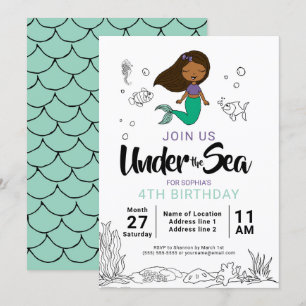 Plongez ! Invitations de fête d'anniversaire de la