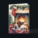 Plott Hound Chien Carte de voeux de Noël<br><div class="desc">Vivez un tourbillon de vacances amusant avec ce chien de Noël de conception ludique! Plein d'énergie festive,  il capture la joie de la saison avec un thème fantasque et chaleureux,  parfait pour répandre la joie.</div>