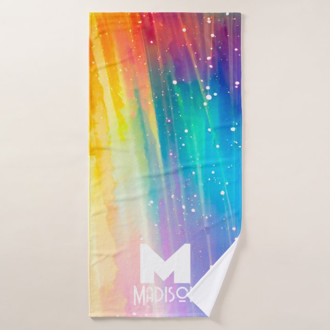 Pluie Arc-en-Ciel Douche (Serviette de bain)