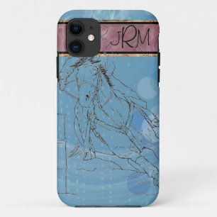 Pluie Bleue Monogram Barrel Racer - coque iphone