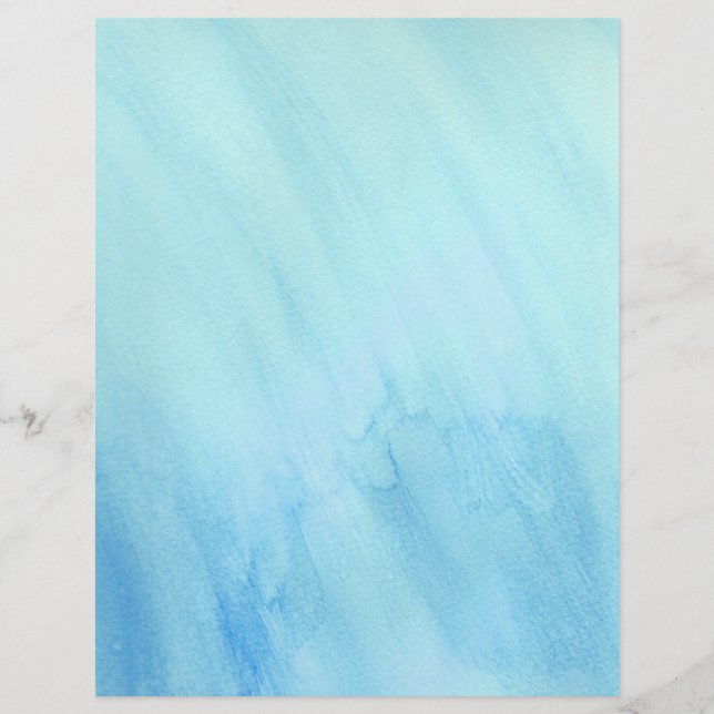 Pluie Bleue Tempête Eau aquarelle Peinture (Devant)