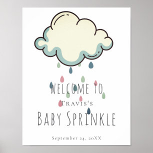 Pluie Cloud Girl Baby Sprinkle Poster