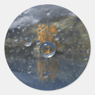 Pluie dans les autocollants à cristaux