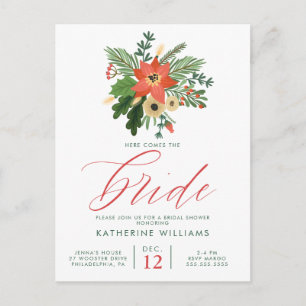 PLUIE DE CADEAUX DE MARIÉE   Carte postale Bouquet