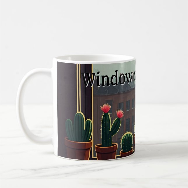 Pluie de tasse de cactus de fenêtre (Gauche)