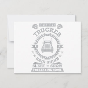 Pluie de Trucker à la retraite Sleet ou neige Je s