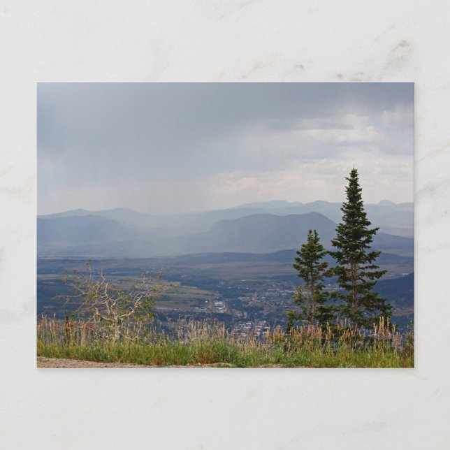 Pluie estivale dans les montagnes carte postale (Devant)