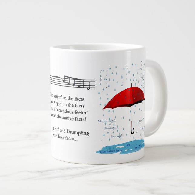 Pluie et chantage Autres faits Jumbo Mug (Devant droit)