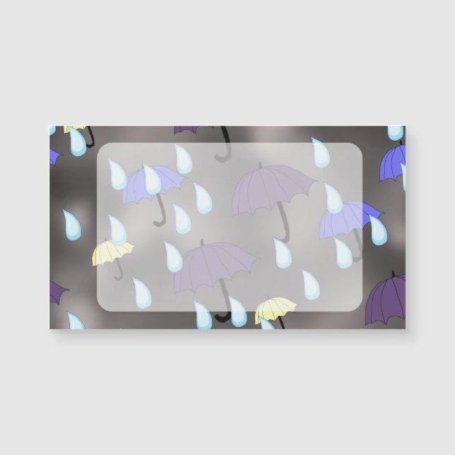 Pluie et parapluies (Devant)