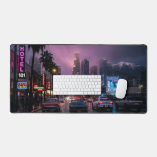 Pluie néon Los Angeles Cyberpunk Rétro