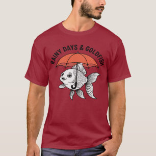 Pluie ou Soleil – Poisson avec Parapluie T-Shirt D