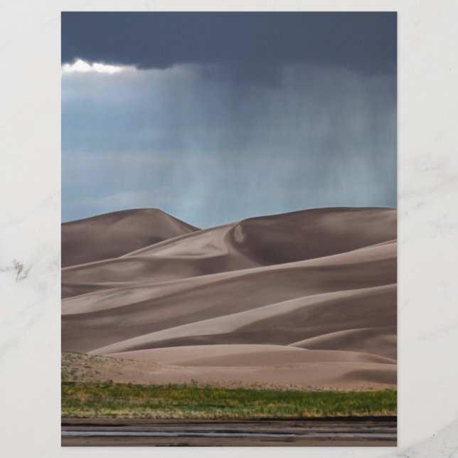 Pluie sur les grandes dunes de sable (Devant)