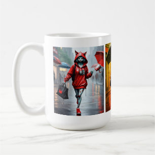 Pluie Whimsical Kitten Run Mug Classique