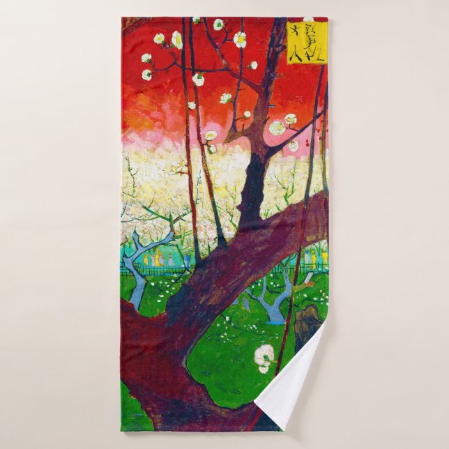 Plum à fleurs (après Hiroshige), Van Gogh (Serviette de bain)