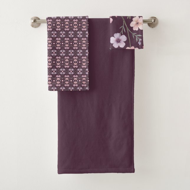 Plum À Floral Rose Et Mauve (En situation)