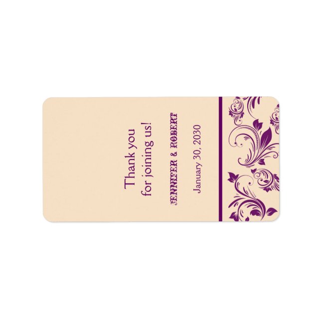 Plum Champagne Soll Mariage Lip Balm Étiquette (Devant)