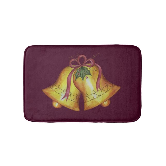 Plum Christmas Cloches Salle de bain Tapis Mat (Devant)