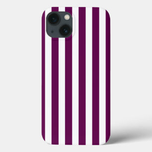 Plum et blanc bonbons rayures Coque-Mate coque iph
