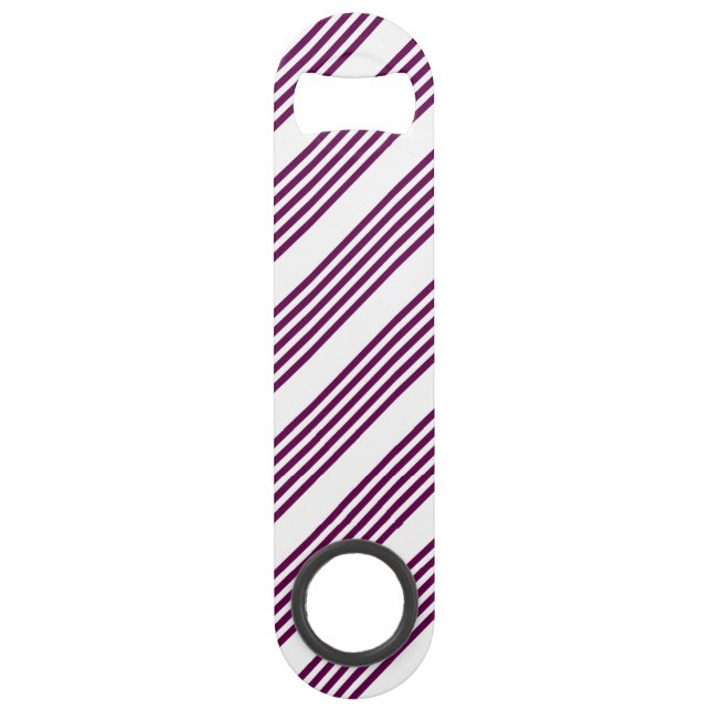 Plum et blanc cinq bandes motif (Devant)