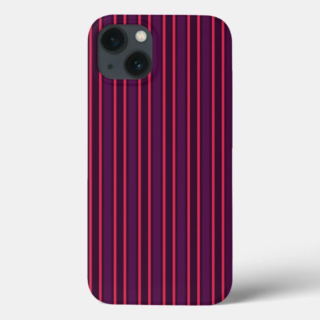 Plum et bonbons rouges rayures Coque-Mate coque ip (Verso)