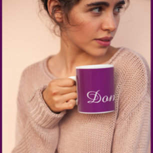 Plum Perfection - Nom personnalisable Café Mug