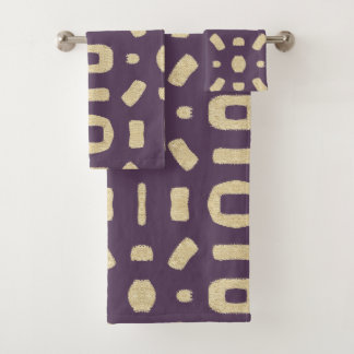 Plum pourpre comme le tissu de boue Kuba Kente Afr