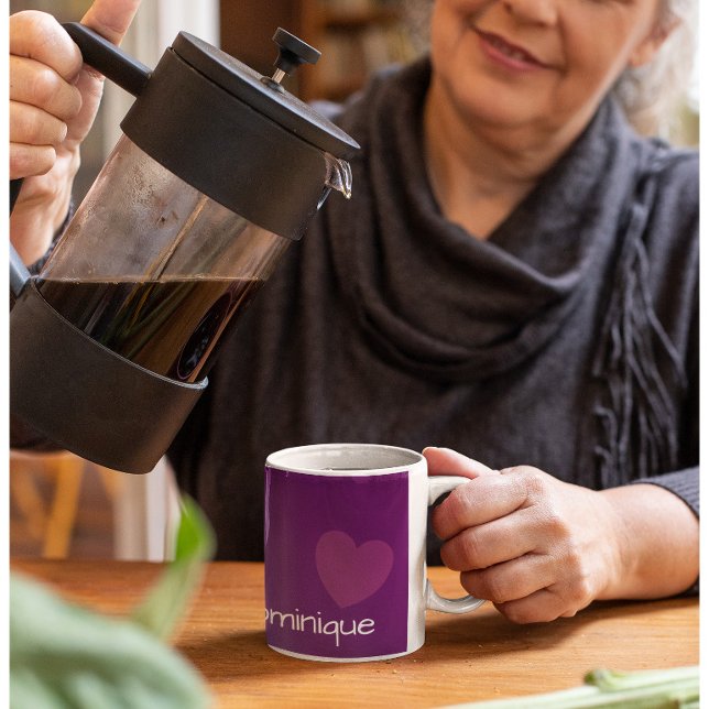 Plum Purple - La Mug De Café Avec Un Coeur (Créateur téléchargé)
