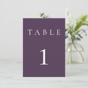 Plum Purple Mariage/Événement I Numéro de tableau