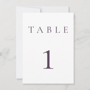Plum Purple Mariage/Numéro de table d'événements