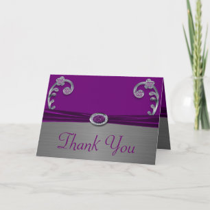 Plum & Silver Metallic Flourish Merci