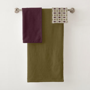 Plum Violet Et Vert Olive