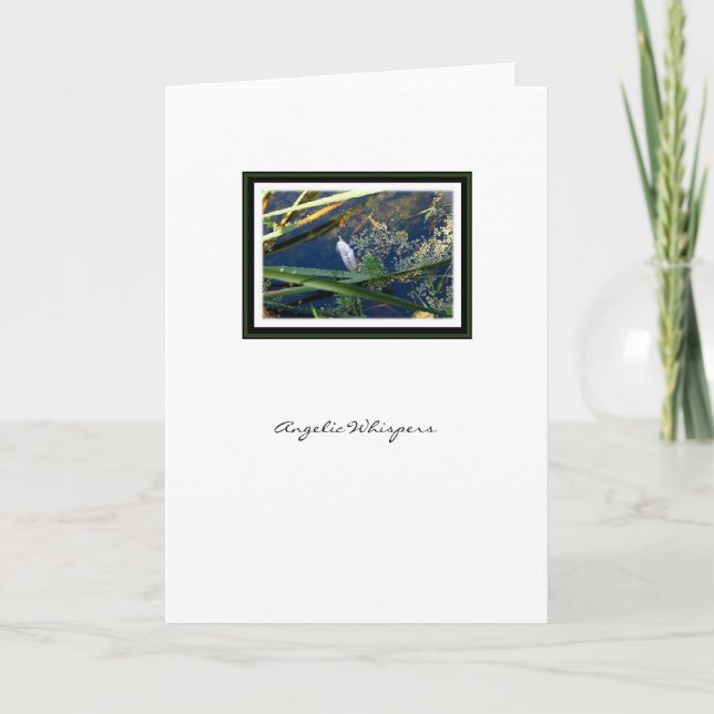 Plume angélique d'ange de chuchotements - carte de (Devant)