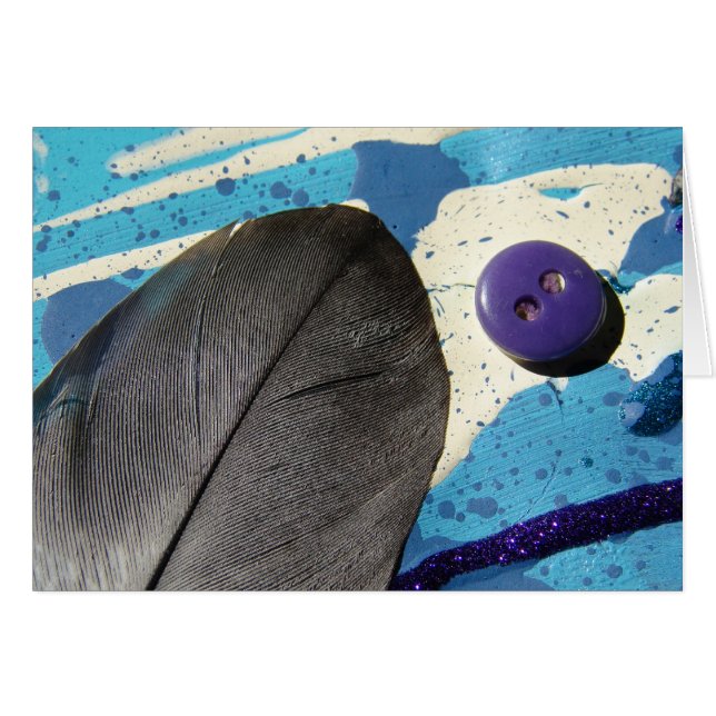 Plume, Bouton, Peinture Abstraite (Devant horizontal)