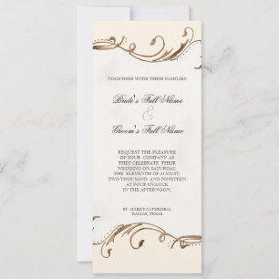 Plume de paon en torrents - Faire-part de mariage