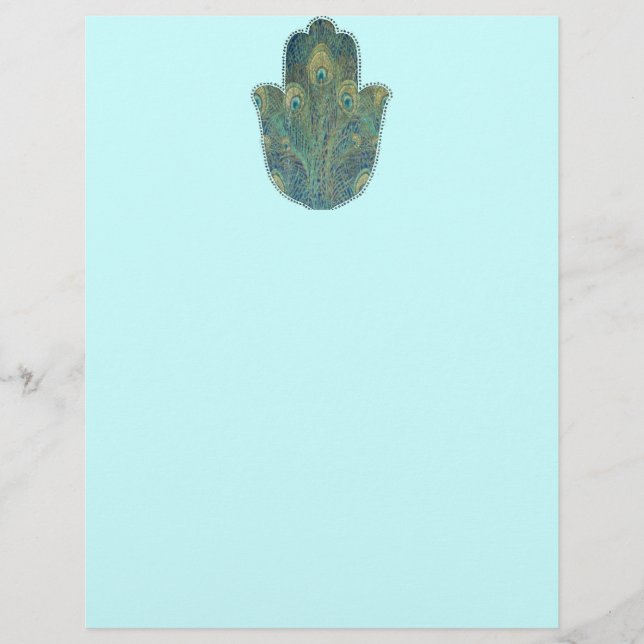 Plume de Paon Hamsa (Devant)