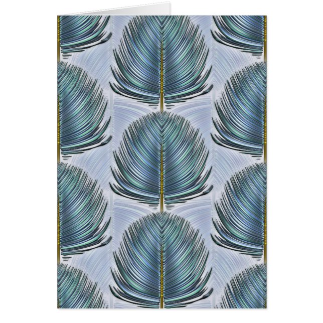 Plume de paon stylisé - bleu (Devant)