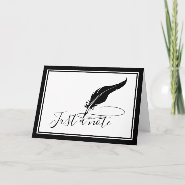 Plume personnalisée sur carte (Devant)