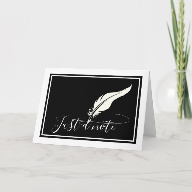 Plume personnalisée sur carte (Devant)